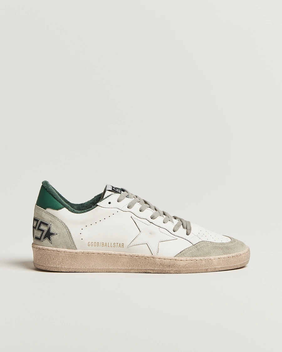 Men | Golden Goose Ball Star Sneakers White/Green | Golden Goose | Ball Star Sneakers White/Green