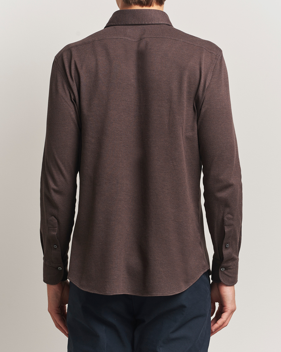 Men | Shirts | Grigio | Cotton Jersey Shirt Dark Brown