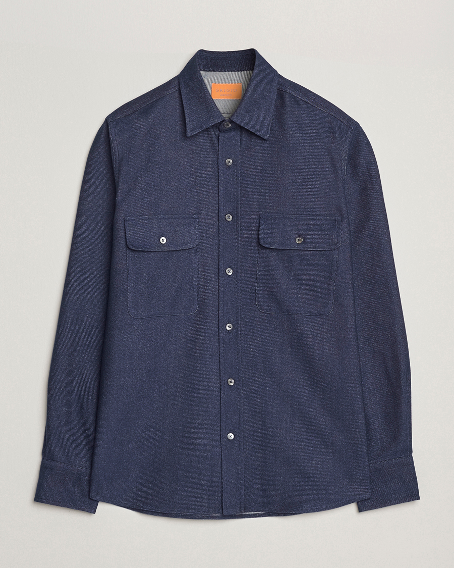 Men | Shirts | Grigio | Heavy Twill Overshirt Navy