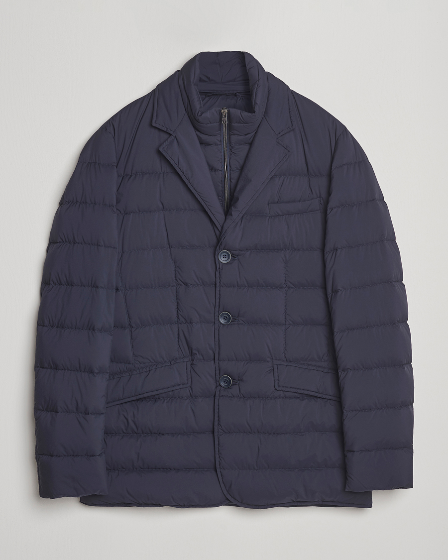 Men | Coats & Jackets | Herno | Nylon Down Blazer Navy