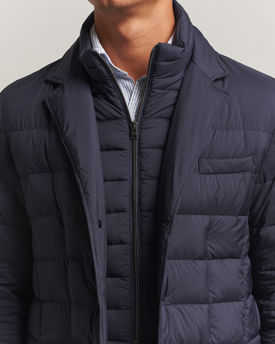 Herno Nylon Down Blazer Navy at CareOfCarl.com