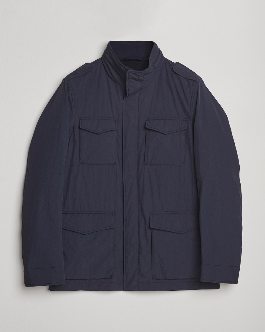 Herno Soft Nylon Field Jacket Navy at CareOfCarl.com