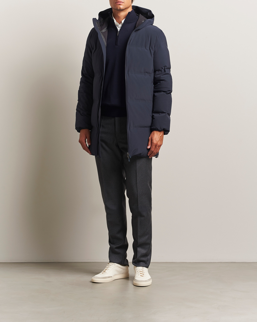 Men | Coats & Jackets | Herno | Waterproof Stretch Down Parka Navy