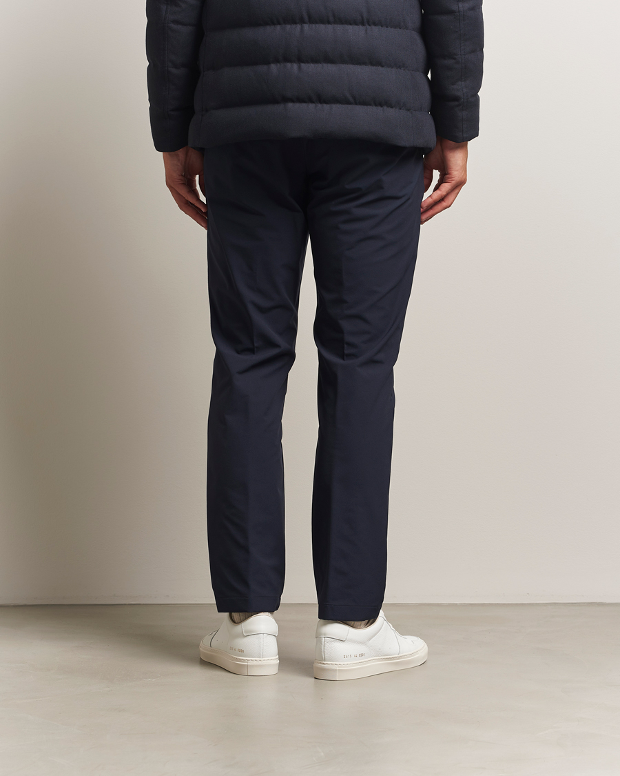 Men | Trousers | Herno | Pleated Technical Cotton Trousers Navy