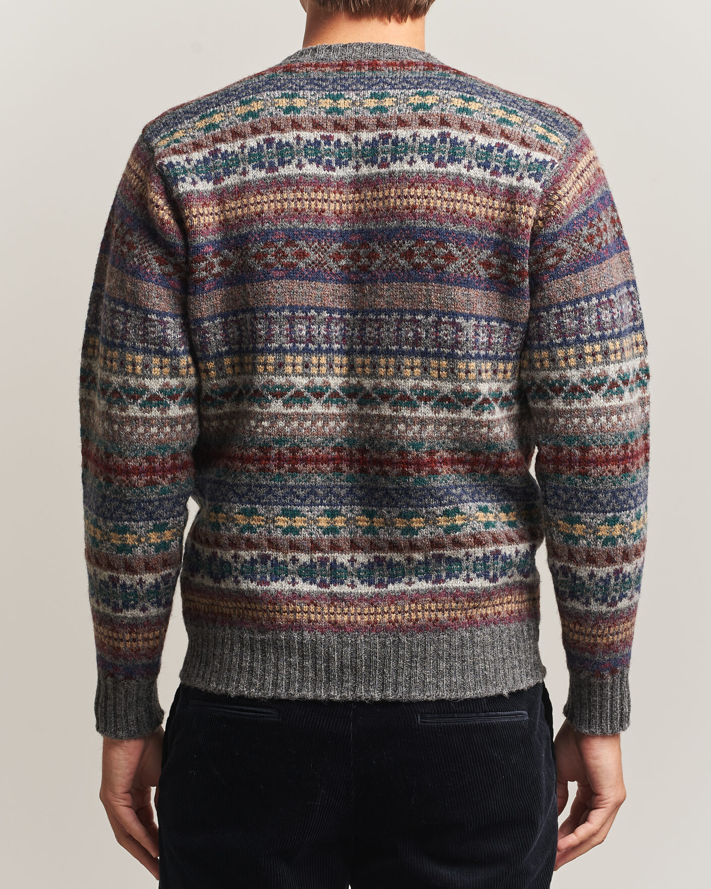 Men | Sweaters & Knitwear | Jamieson's of Shetland | Jamiesons Of Shetland All Over Fair Isle Pullover Crew Neck Multi