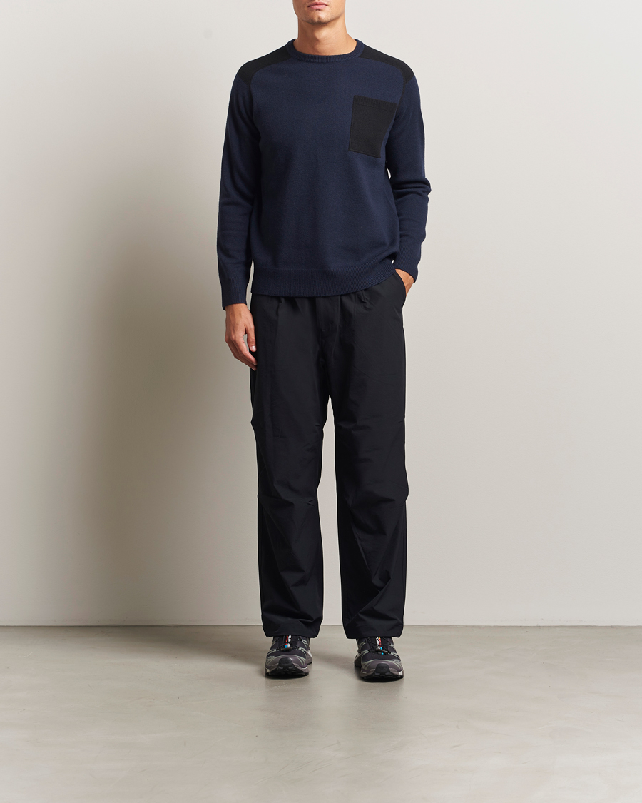 Men | Sweaters & Knitwear | Sail Racing | Spine Wool/Cashmere Knitted Crew Neck Dark Navy