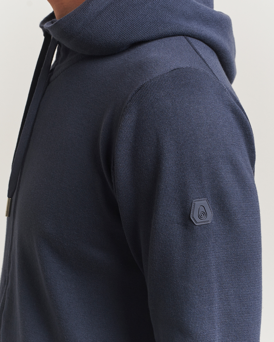 Men | Sweaters & Knitwear | Sail Racing | Bowman Knitted Full Zip Hoodie Navy