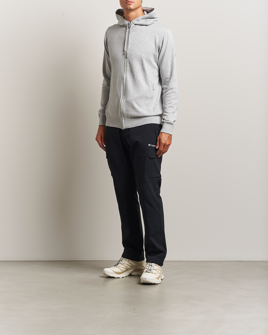 Men | Sweaters & Knitwear | Sail Racing | Bowman Knitted Full Zip Hoodie Grey Melange