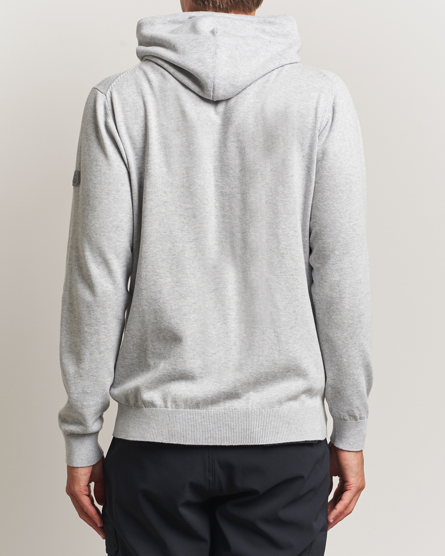 Men | Sweaters & Knitwear | Sail Racing | Bowman Knitted Full Zip Hoodie Grey Melange
