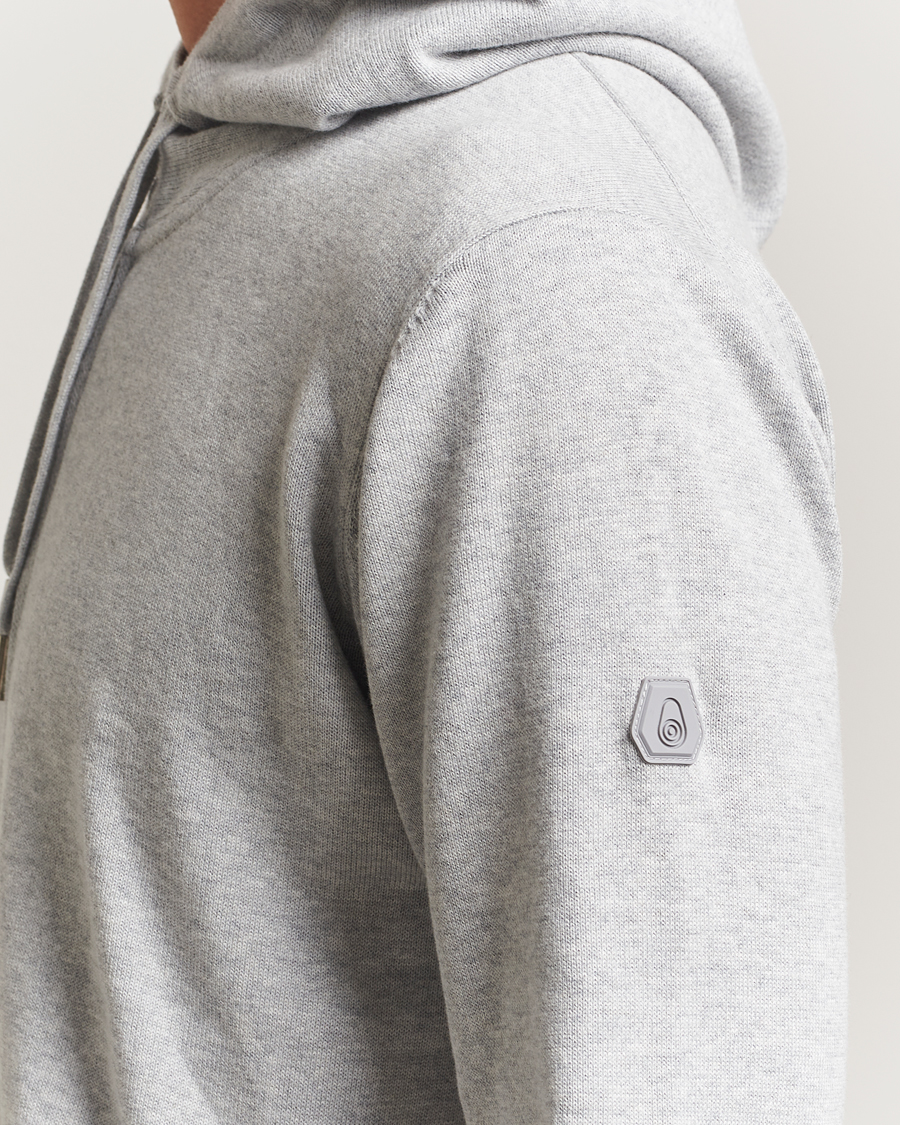 Men | Sweaters & Knitwear | Sail Racing | Bowman Knitted Full Zip Hoodie Grey Melange