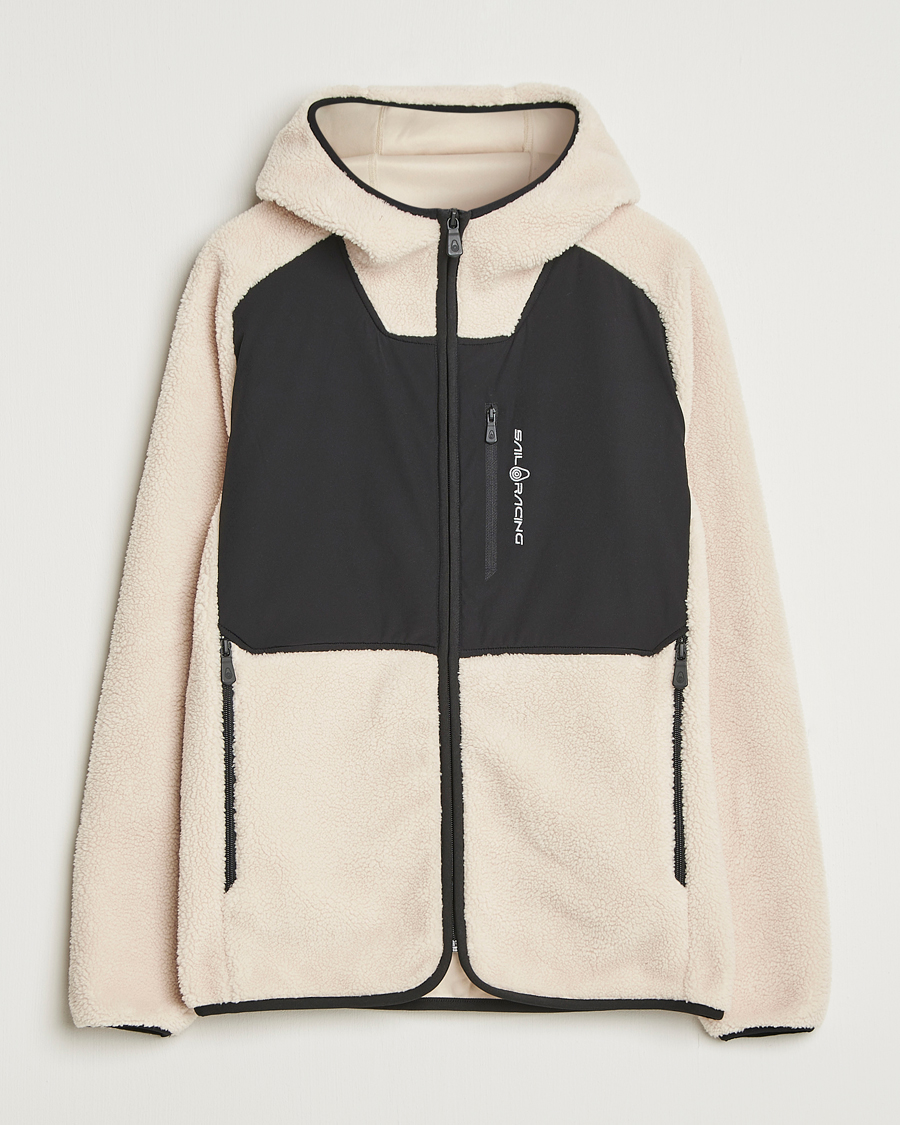 Men | Sweaters & Knitwear | Sail Racing | Patrol Pile Full Zip Hoodie Ivory