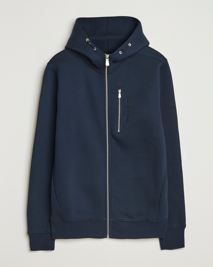 Men | Sweaters & Knitwear | Sail Racing | Bowman Full Zip Hoodie Dark Navy