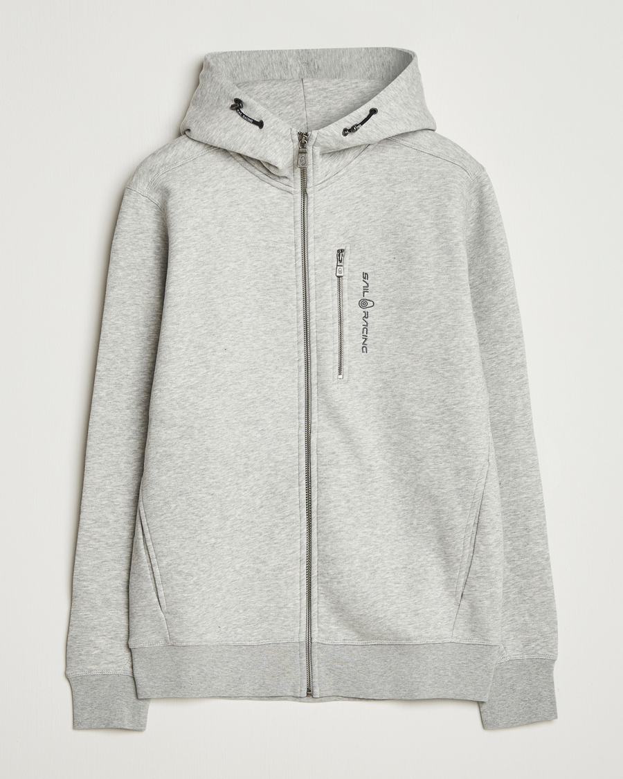 Men | Sweaters & Knitwear | Sail Racing | Bowman Full Zip Hoodie Grey Melange