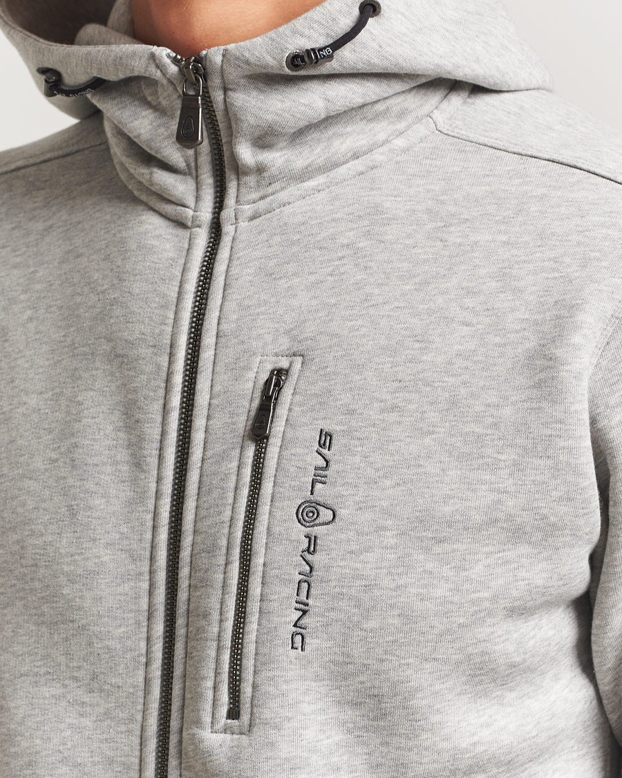 Men | Sweaters & Knitwear | Sail Racing | Bowman Full Zip Hoodie Grey Melange