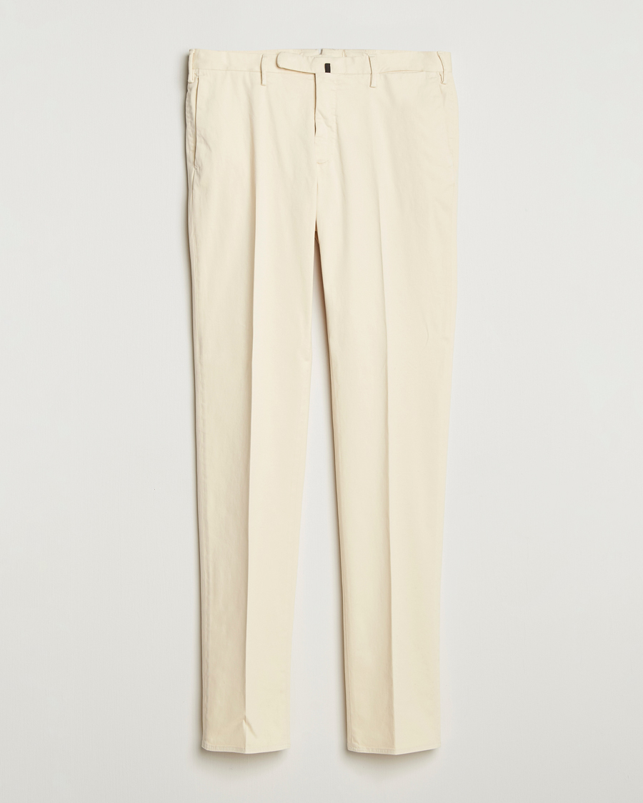 Men | Trousers | Incotex | Slim Fit Cotton Stretch Chinos Off White