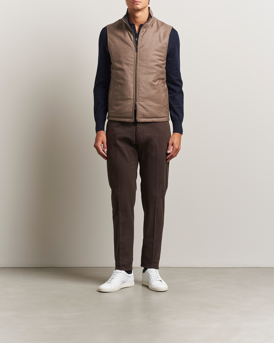 Men | Trousers | Incotex | Slim Fit Cotton Stretch Chinos Dark Brown