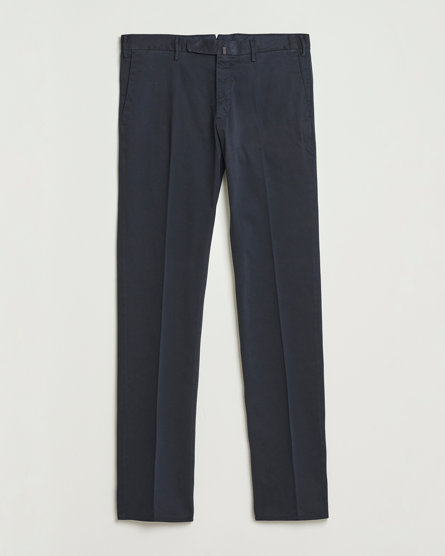 Men | Trousers | Incotex | Slim Fit Cotton Stretch Chinos Navy