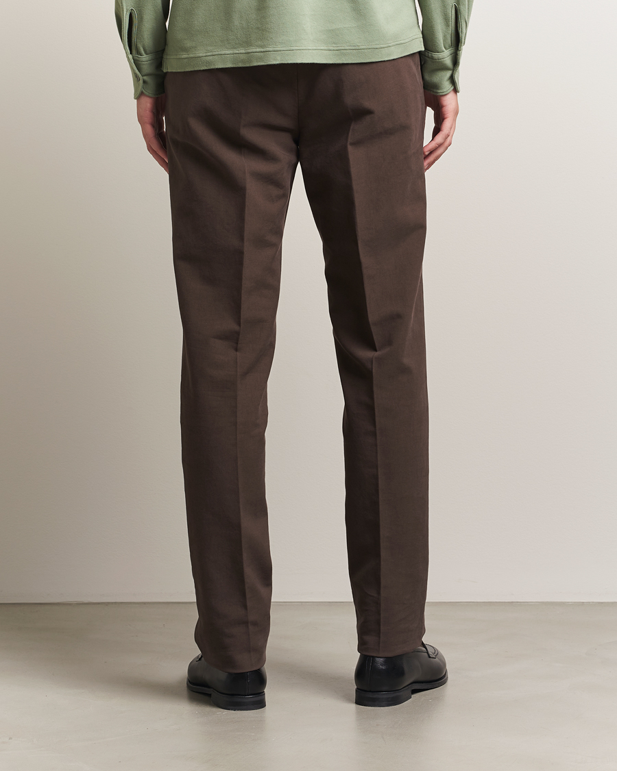 Men | Trousers | Incotex | Regular Fit Cotton Stretch Chinos Dark Brown