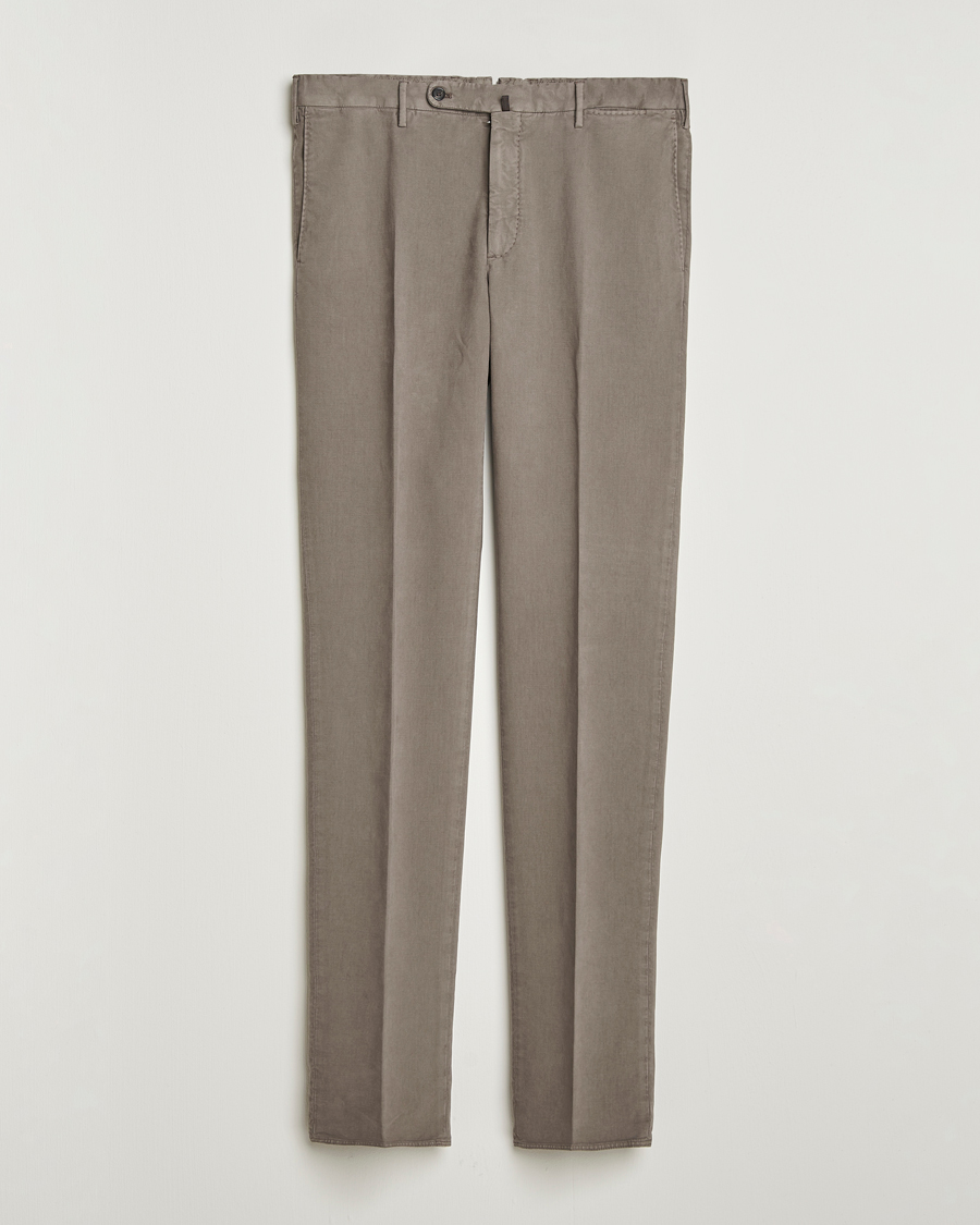 Men | Trousers | Incotex | Regular Fit Cotton Stretch Chinos Grey