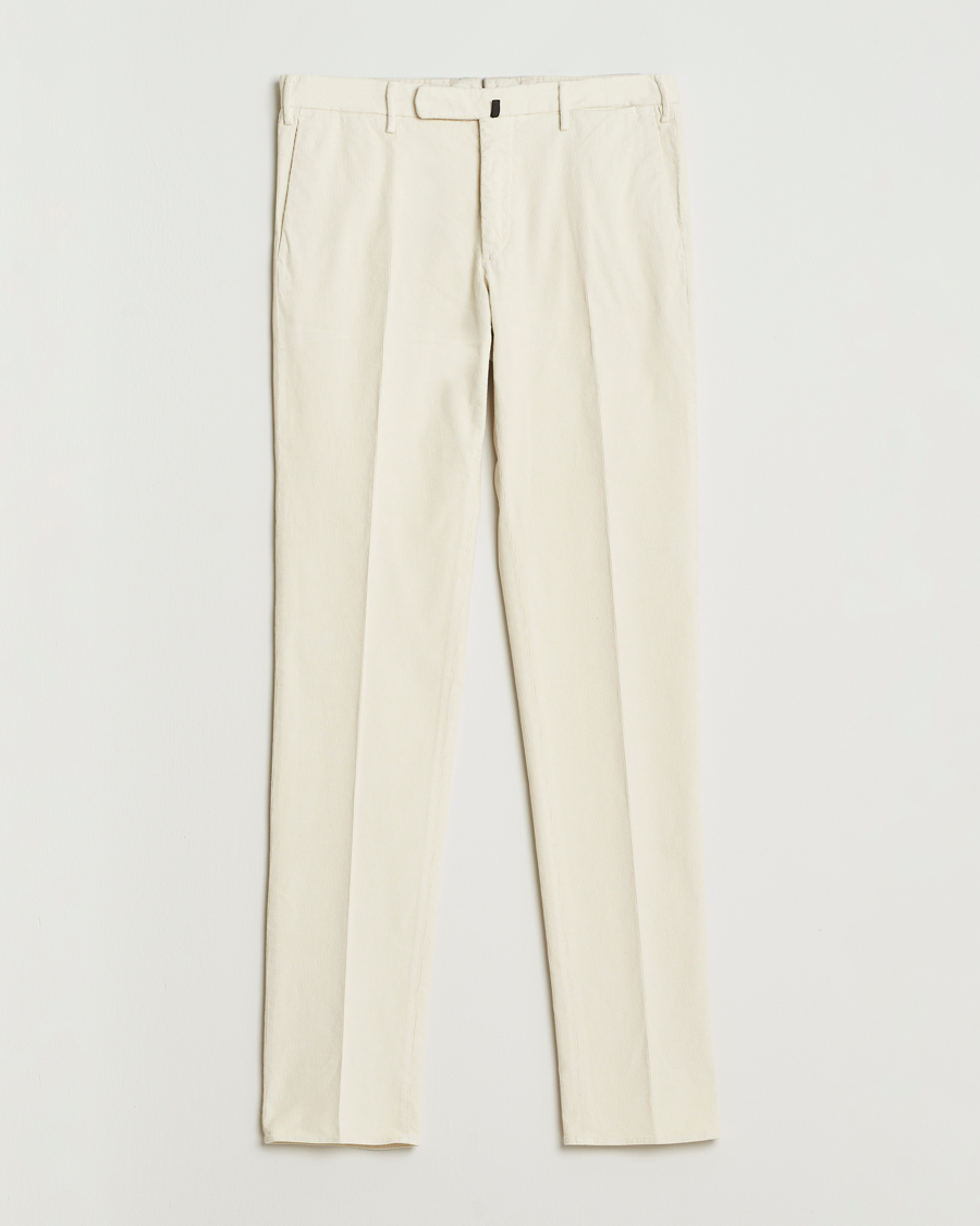Men | Trousers | Incotex | Slim Fit Baby Corduroy Trousers Off White