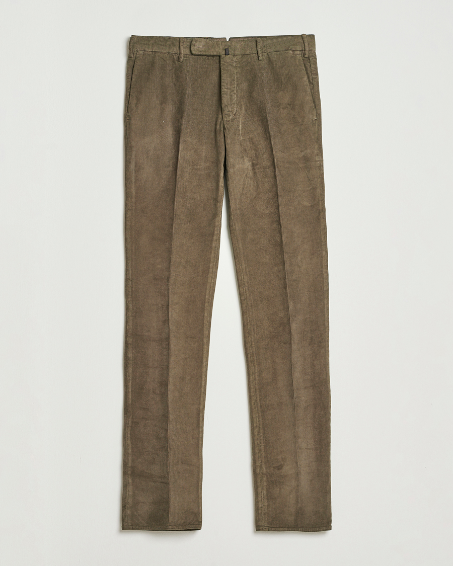 Men | Trousers | Incotex | Slim Fit Baby Corduroy Trousers Taupe