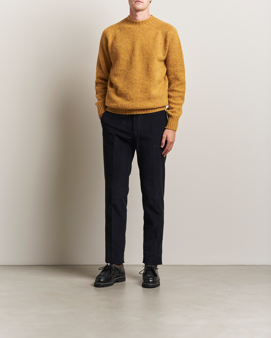 Men | Trousers | Incotex | Slim Fit Baby Corduroy Trousers Navy