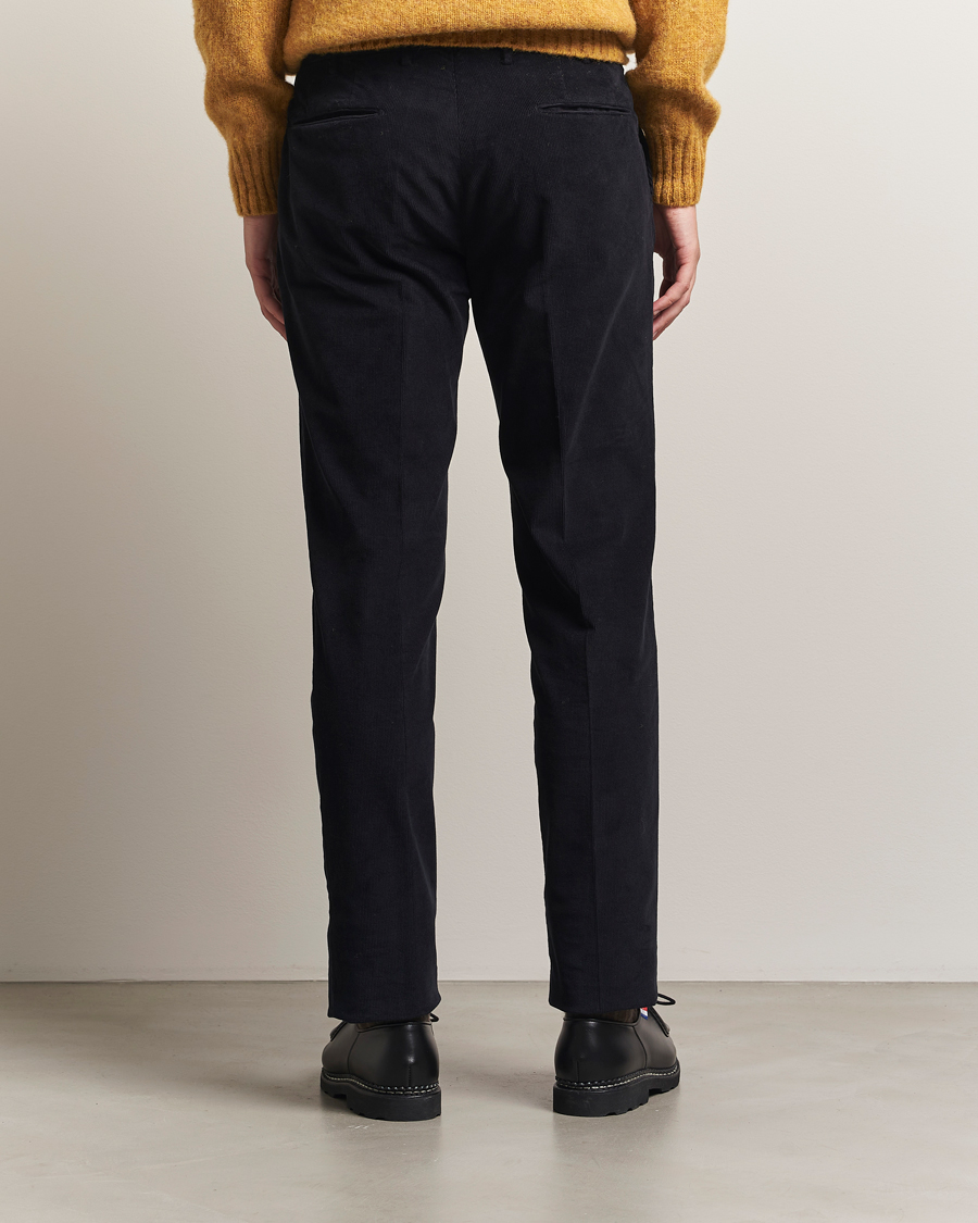 Men | Trousers | Incotex | Slim Fit Baby Corduroy Trousers Navy