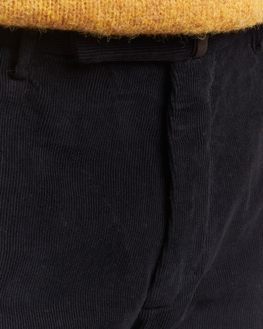 Men | Trousers | Incotex | Slim Fit Baby Corduroy Trousers Navy