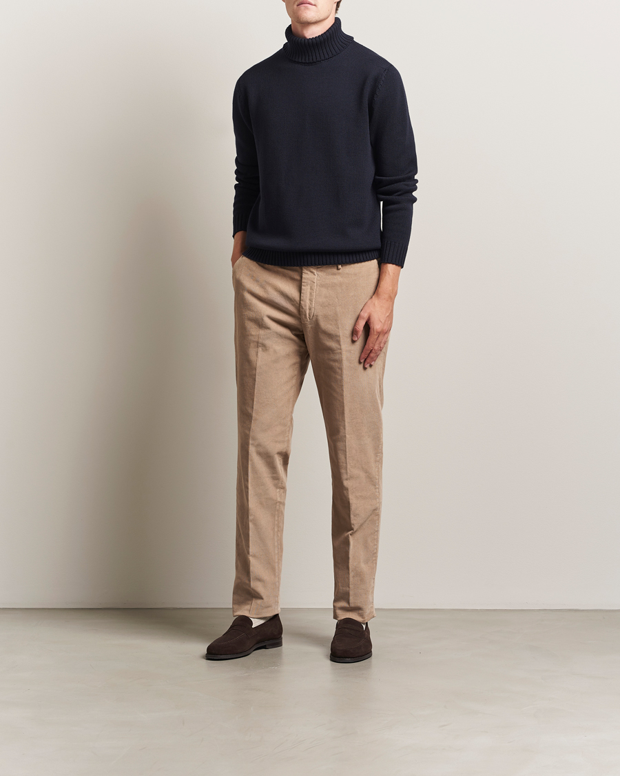 Men | Trousers | Incotex | Regular Fit Baby Corduroy Trousers Beige