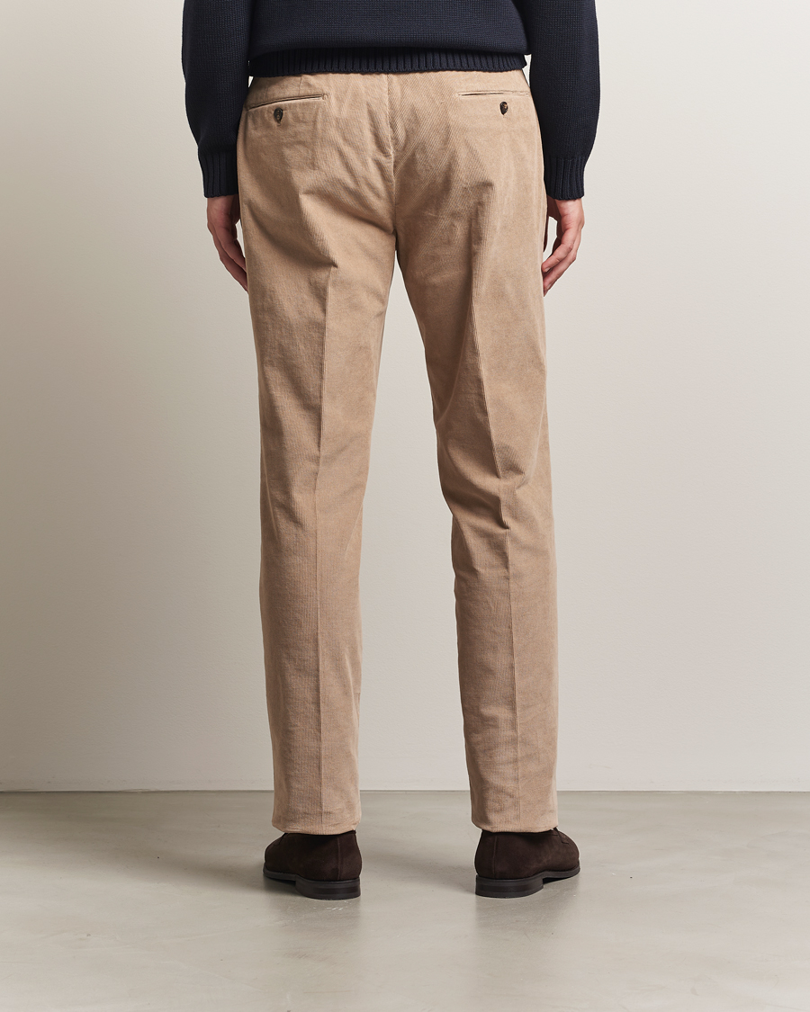Men | Trousers | Incotex | Regular Fit Baby Corduroy Trousers Beige