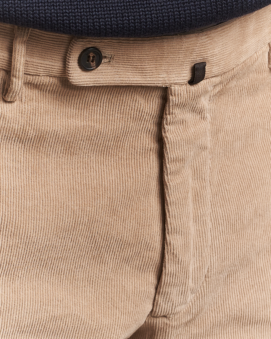 Men | Trousers | Incotex | Regular Fit Baby Corduroy Trousers Beige