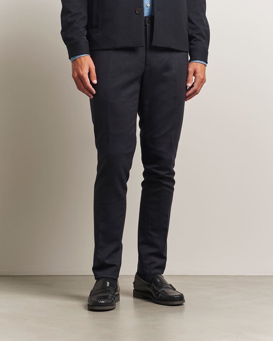 Men | Trousers | Incotex | Slim Fit Washable Flannel Trousers Grey Melange