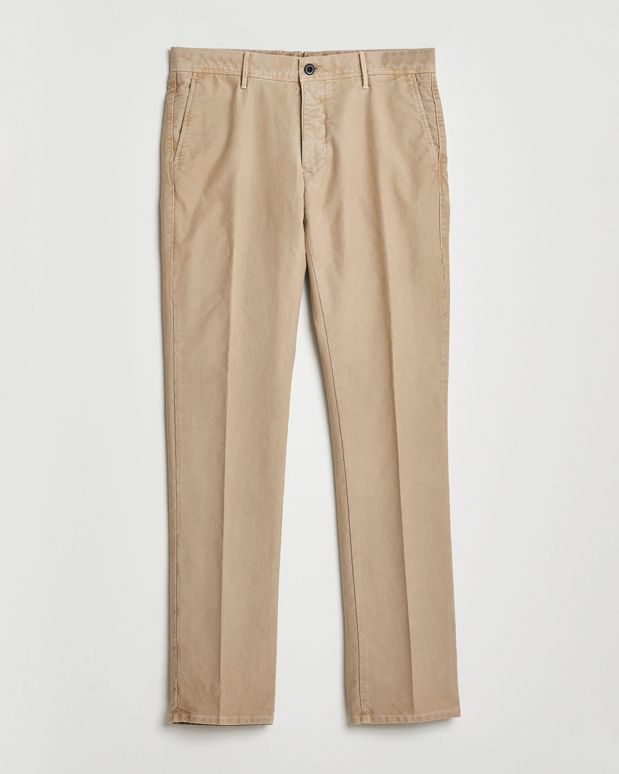 Incotex Slim Fit Garment Dyed Slacks Beige at CareOfCarl.com