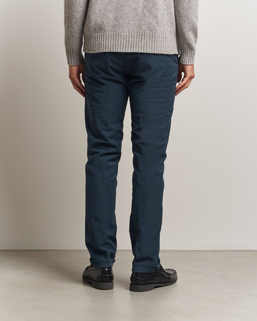 Incotex Slim Fit Garment Dyed Slacks Navy at CareOfCarl.com