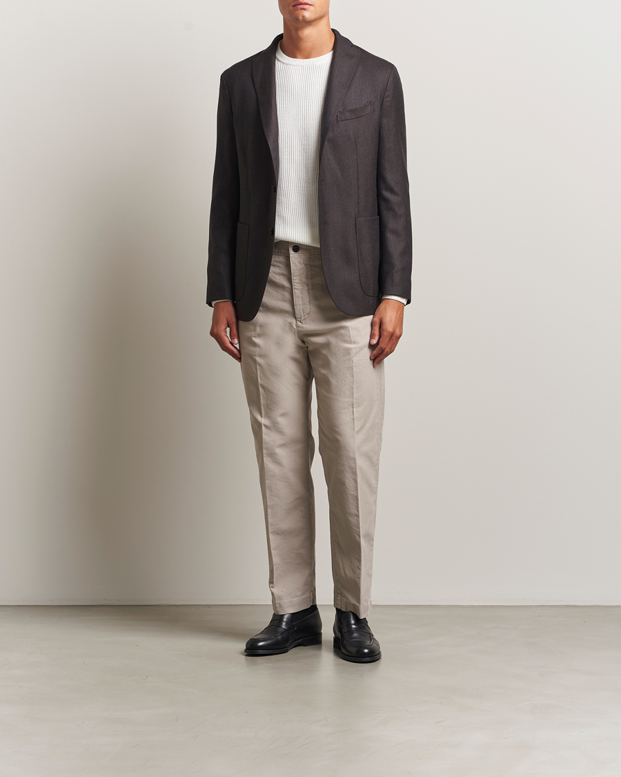 Men | Trousers | Incotex | Regular Fit Garment Dyed Slacks Beige