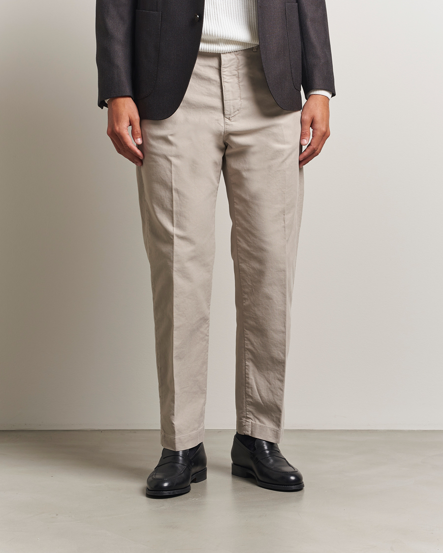 Incotex Regular Fit Garment Dyed Slacks Beige at CareOfCarl.com