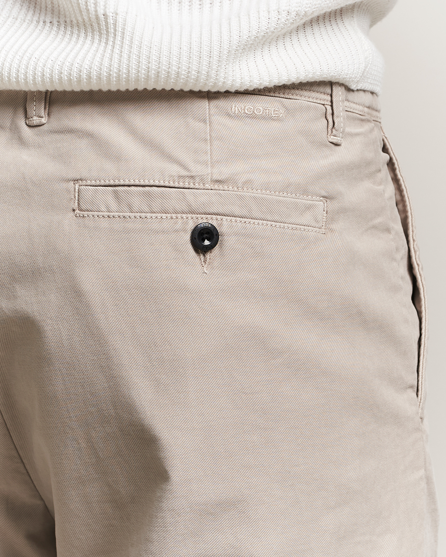 Men | Trousers | Incotex | Regular Fit Garment Dyed Slacks Beige