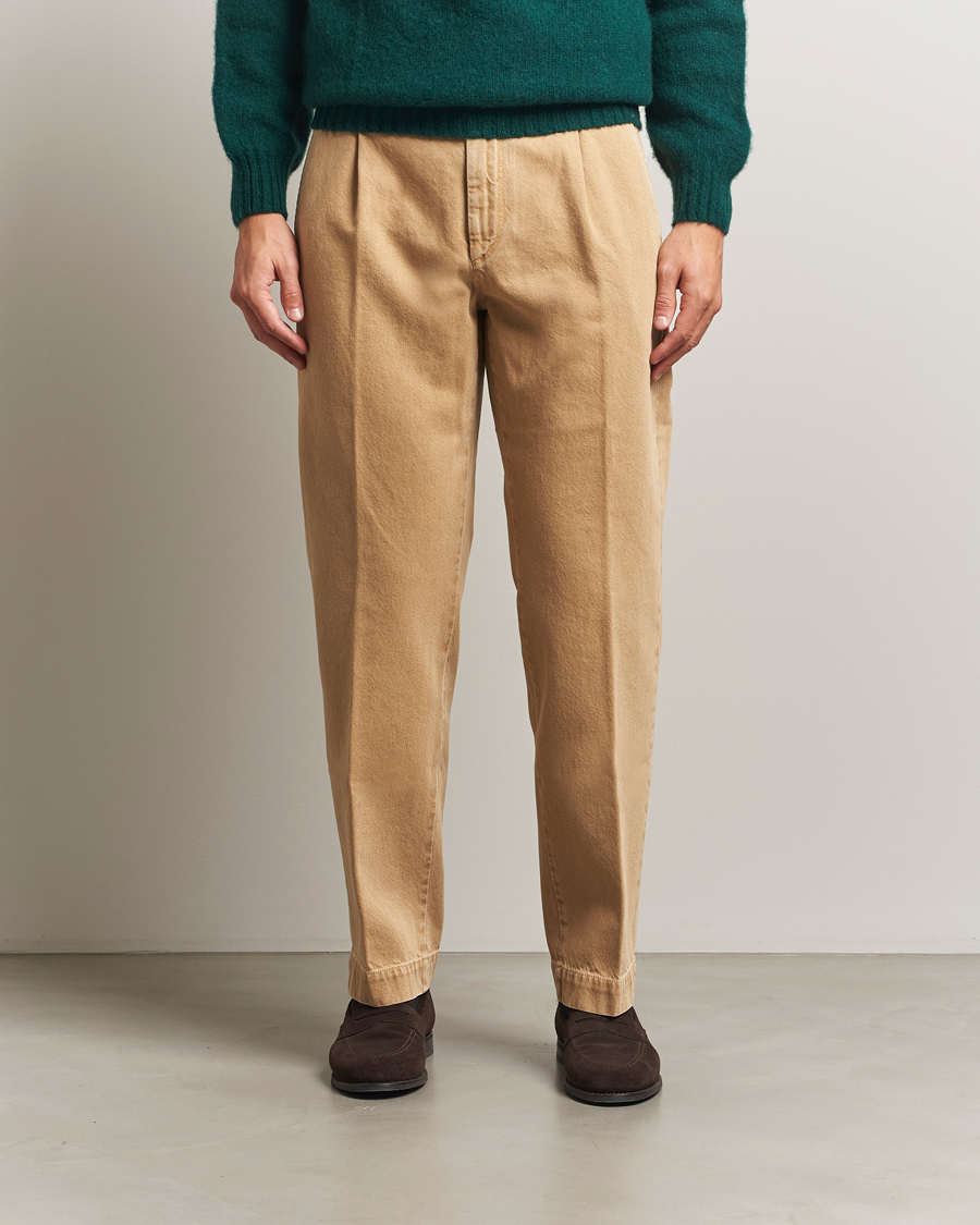 Incotex Regular Fit Bull Denim Slacks Beige at CareOfCarl.com