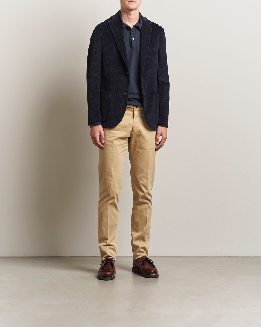 Men | Blazers | Incotex | Corduroy Blazer Navy