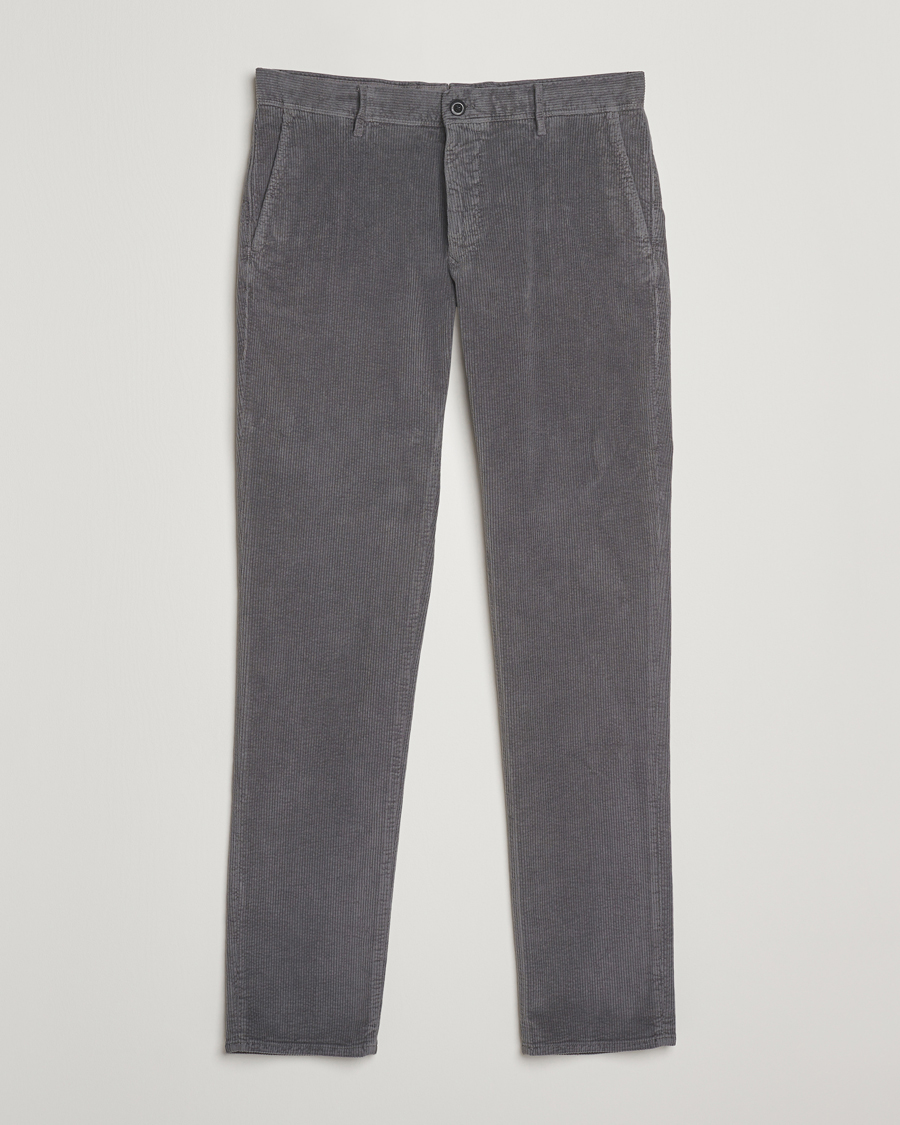 Men | Trousers | Incotex | Slim Fit Leisure Cord Slacks Grey