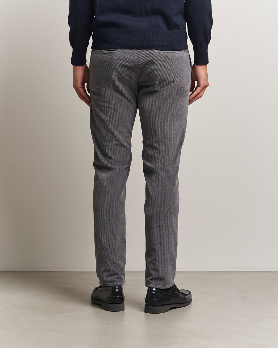 Men | Trousers | Incotex | Slim Fit Leisure Cord Slacks Grey