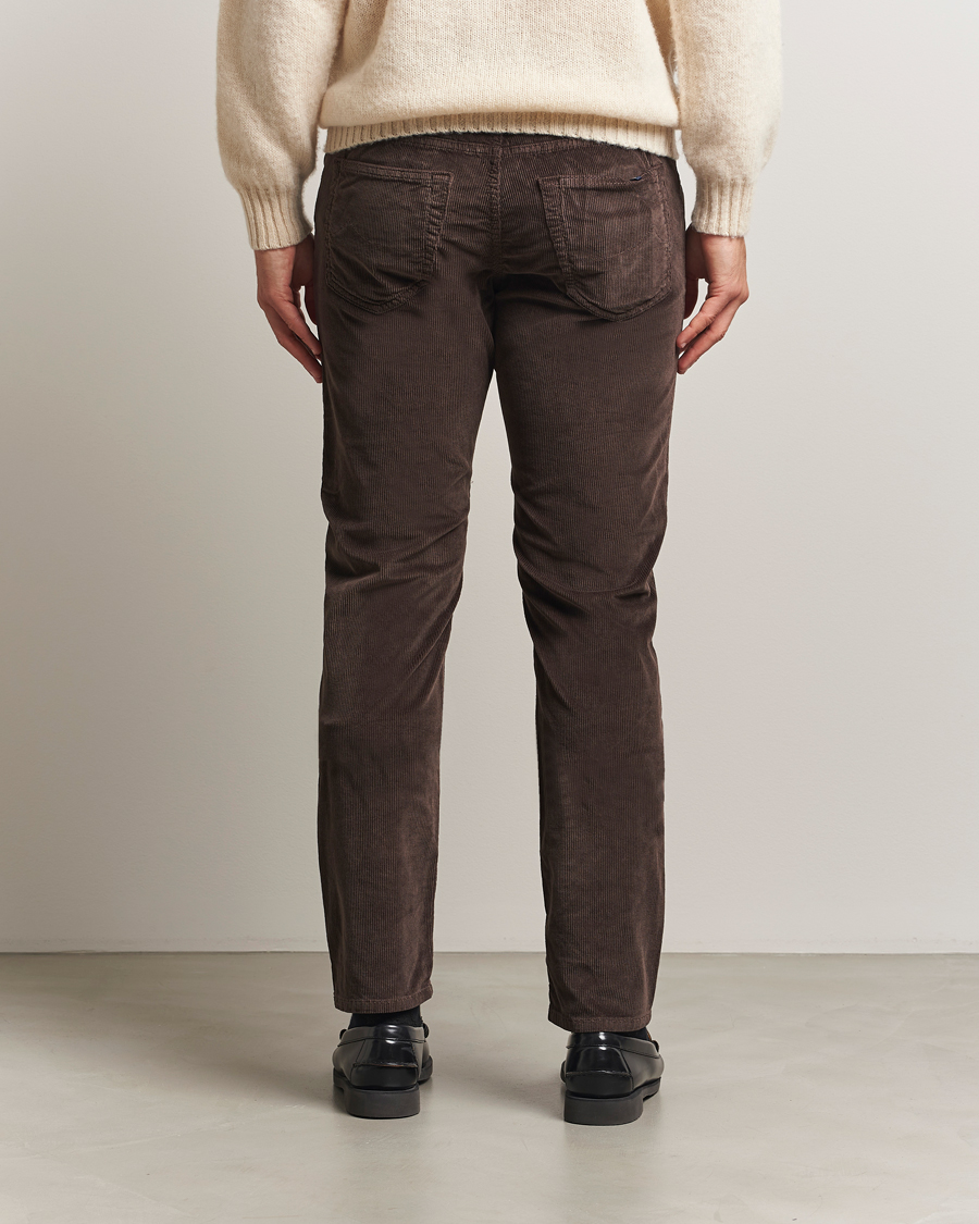 Men | Trousers | Jacob Cohën | Bard 5-Pocket Medium Corduroy Trousers Brown