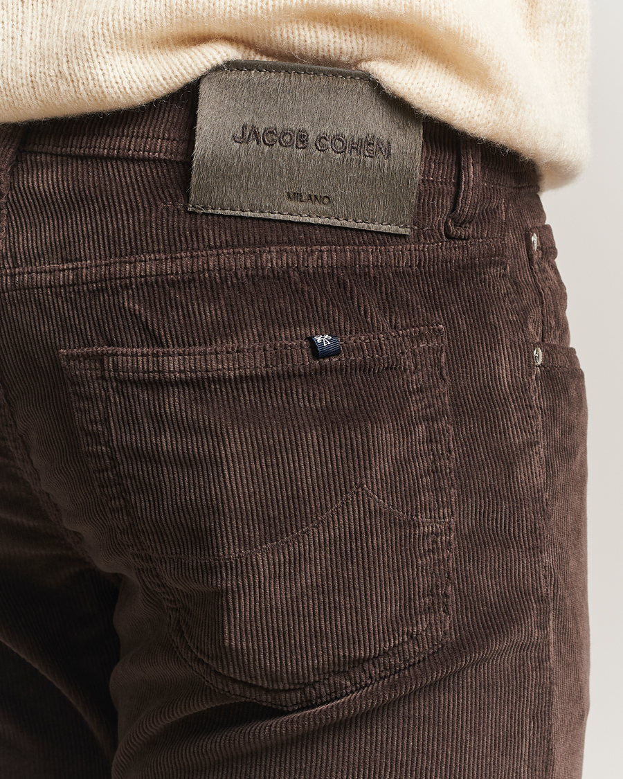 Men | Trousers | Jacob Cohën | Bard 5-Pocket Medium Corduroy Trousers Brown