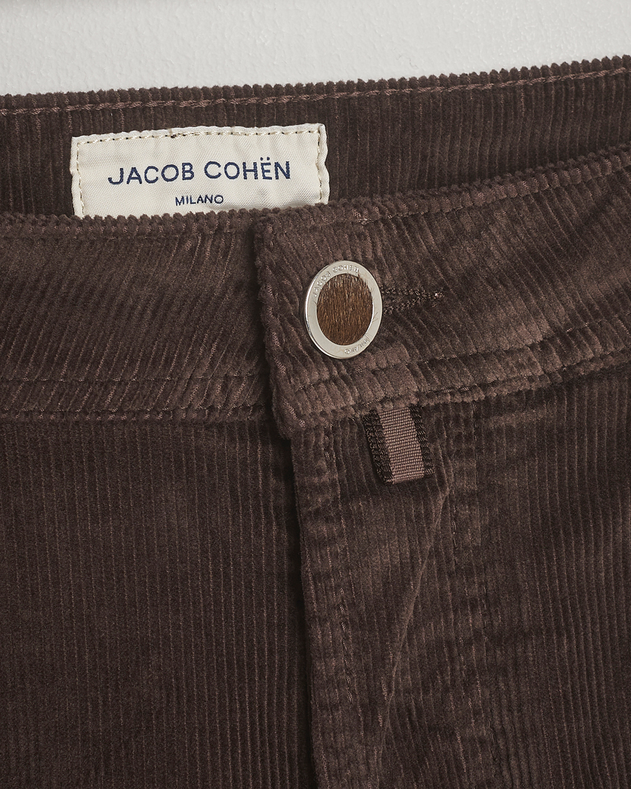 Men | Trousers | Jacob Cohën | Bard 5-Pocket Medium Corduroy Trousers Brown