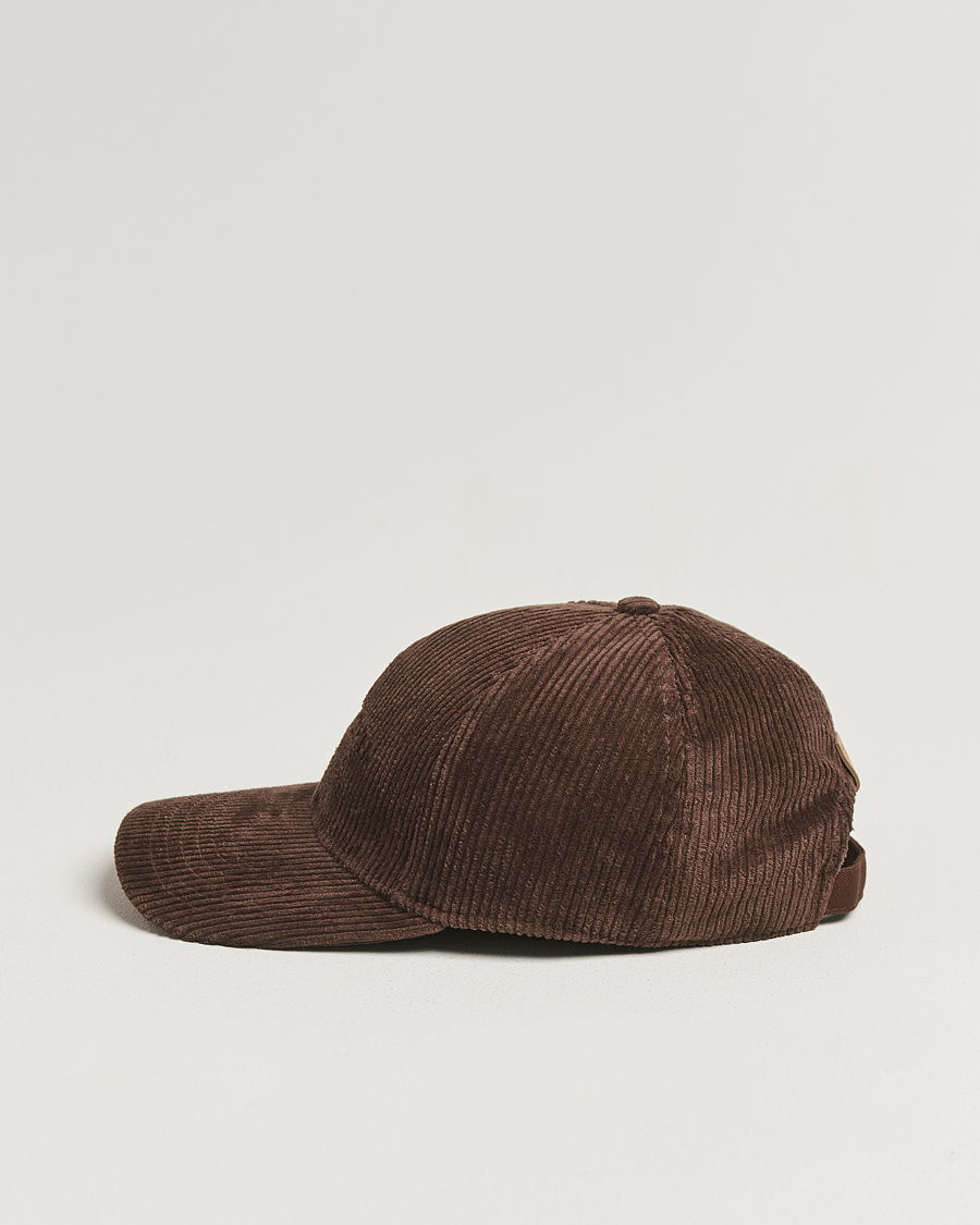 Men | Hats & Caps | Jacob Cohën | Corduroy Logo Cap Brown