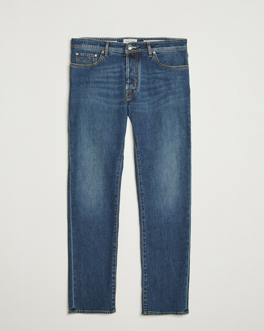 Men | Jeans | Jacob Cohën | Bard Milano-Cortina Slim Fit Stretch Jeans Mid Blue