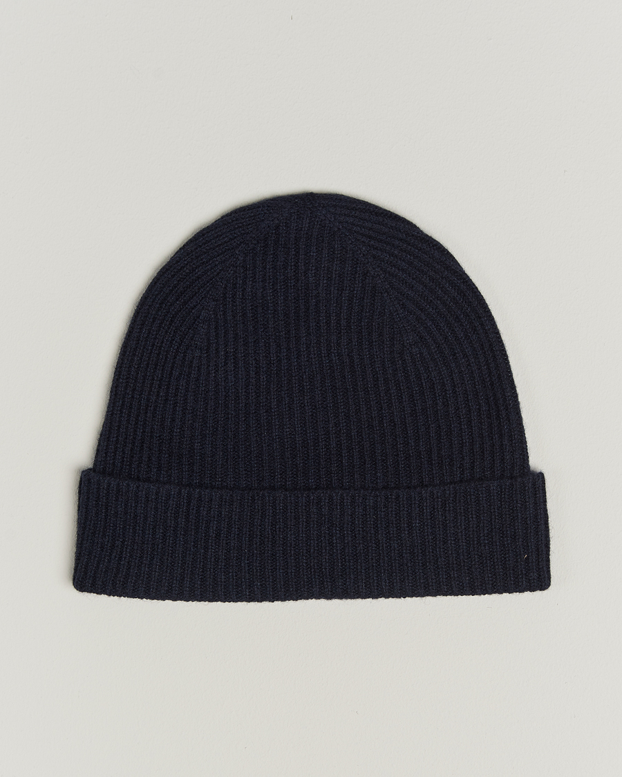 Men | Kiton Rib Cashmere Beanie Navy | Kiton | Rib Cashmere Beanie Navy