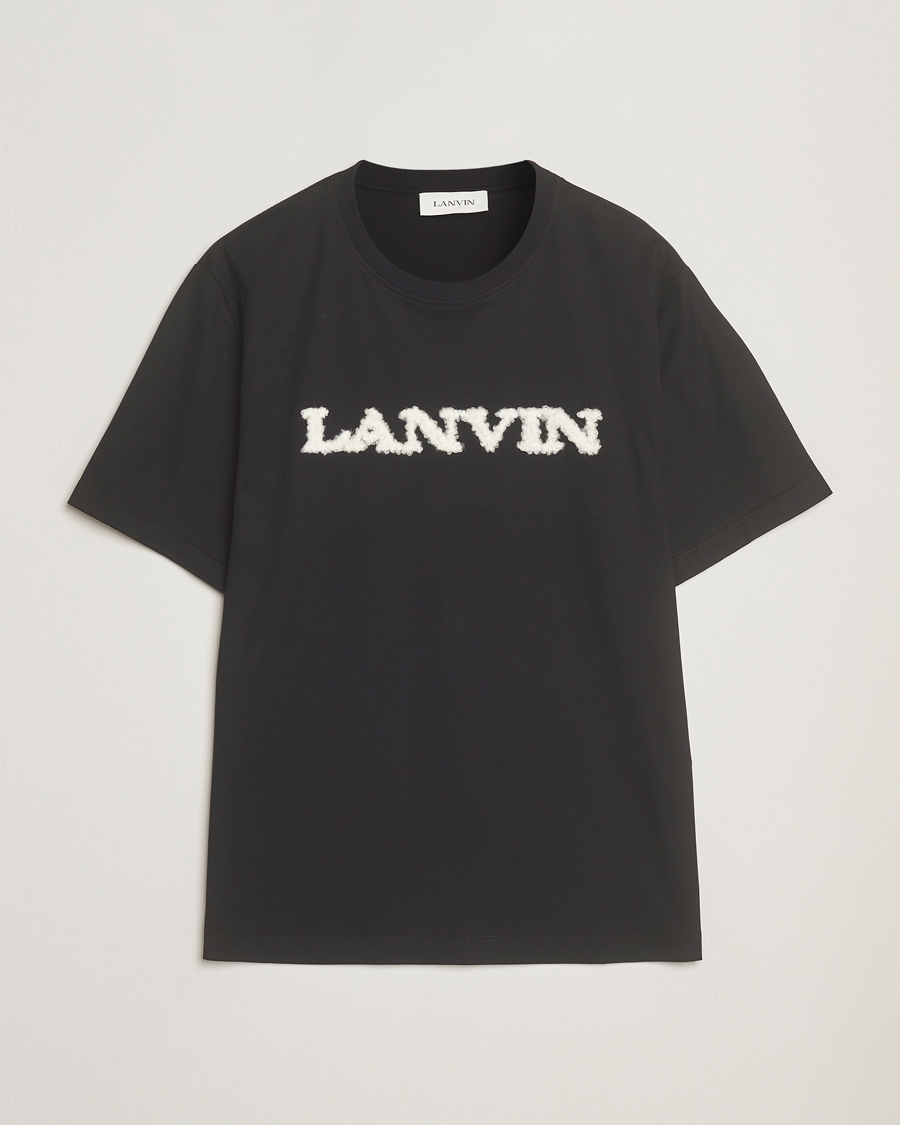 Men | T-Shirts | Lanvin | Shearling Logo T-Shirt Black