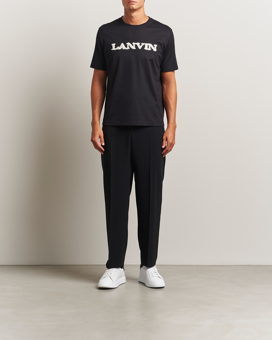 Men | T-Shirts | Lanvin | Shearling Logo T-Shirt Black