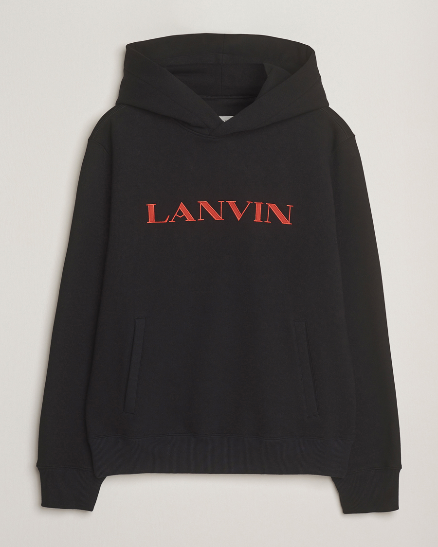 Men | Sweaters & Knitwear | Lanvin | Logo Hoodie Black